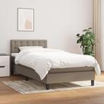 vidaXL Boxspring met matras stof taupe 90x190 cm, 90 cm, Eenpersoons, Verzenden, Nieuw
