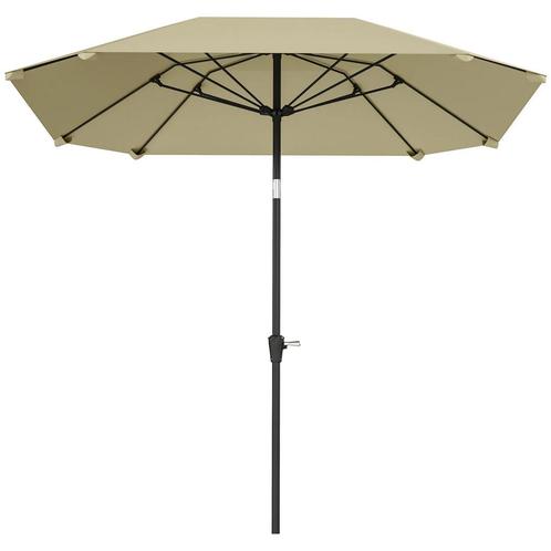 TRUUSK Parasol Ø233 Cm, Parasol Met Knikfunctie, Achthoekige, Tuin en Terras, Parasols, Nieuw, Verzenden