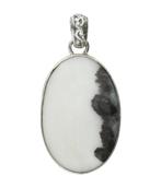 Zilveren Dendriet Opaal edelsteen ovaal groot hanger, Sieraden, Tassen en Uiterlijk, Kettinghangers, Verzenden, Nieuw