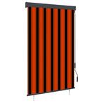 vidaXL Rolgordijn voor buiten 120x250 cm oranje en bruin, Huis en Inrichting, Stoffering | Gordijnen en Lamellen, Verzenden, Nieuw