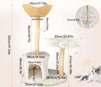 Houten Kattenboom – Moderne Kattentoren met Krabpaal en Mand, Dieren en Toebehoren, Katten-accessoires, Verzenden, Nieuw
