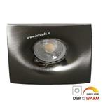 LED spot GU10 7Watt vierkant NIKKEL dimbaar, Ophalen of Verzenden, Nieuw