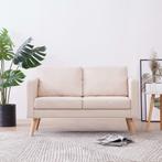 vidaXL Tweezitsbank stof crème, Verzenden, Minder dan 150 cm, Stof, Nieuw