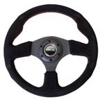 NRG Reinforced Steering Wheel (320mm) Suede w/Red Stitch -, Auto-onderdelen, Banden en Velgen, Ophalen of Verzenden, Nieuw