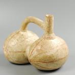Chimu Aardewerk pre-Columbian Stirrup Vessel - 17 cm