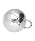 Zilveren Voetbal 11 mm. ketting hanger, Sieraden, Tassen en Uiterlijk, Kettinghangers, Nieuw, Verzenden