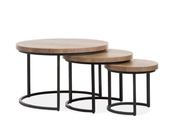Salontafel Houten Set van 3 - salontafel, Huis en Inrichting, Tafels | Salontafels, Nieuw, Overige materialen