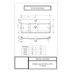 Wastafel Gliss Design Lako 90 cm 1 Kraangat Mat Cappuccino, Doe-het-zelf en Verbouw, Sanitair, Ophalen of Verzenden, Nieuw