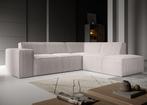 Meubella hoekbank Monet beige fluffy ribstof, Huis en Inrichting, Banken | Bankstellen, 250 tot 300 cm, Verzenden, Nieuw, Vierpersoons of meer