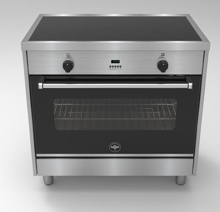 La Germania AMN964IEXE inductie fornuis 90cm, Witgoed en Apparatuur, Fornuizen, Vrijstaand, 4 kookzones, Grill, Hete lucht, Nieuw