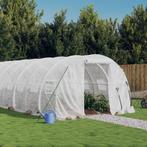vidaXL Tuinkas met stalen frame 36 m² 12x3x2 m wit, Verzenden, Nieuw