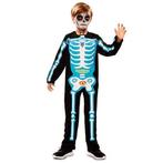 Day of the Dead Skelet Jumpsuit blauw, Verzenden, Nieuw, Feestartikel