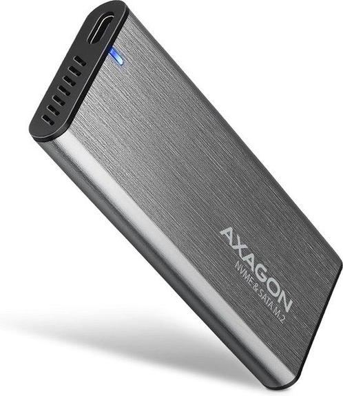 AXAGON EEM2-SG2 RAW BOX M.2 SSD-behuizing USB-C 3.2 Gen 2 10, Computers en Software, Overige Computers en Software, Zo goed als nieuw