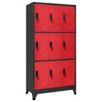 vidaXL Lockerkast 90x45x180 cm staal antracietkleurig en, Huis en Inrichting, Kasten | Lockerkasten, Verzenden, Nieuw