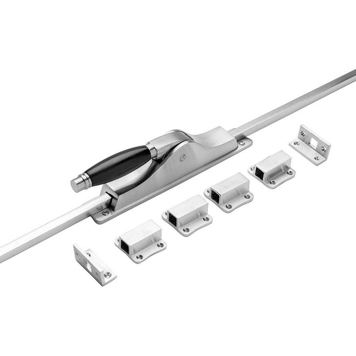 Raam espagnolet Deco mat nikkel met stangenset 2x70cm | D..., Doe-het-zelf en Verbouw, Hang- en Sluitwerk, Overige typen, Nieuw