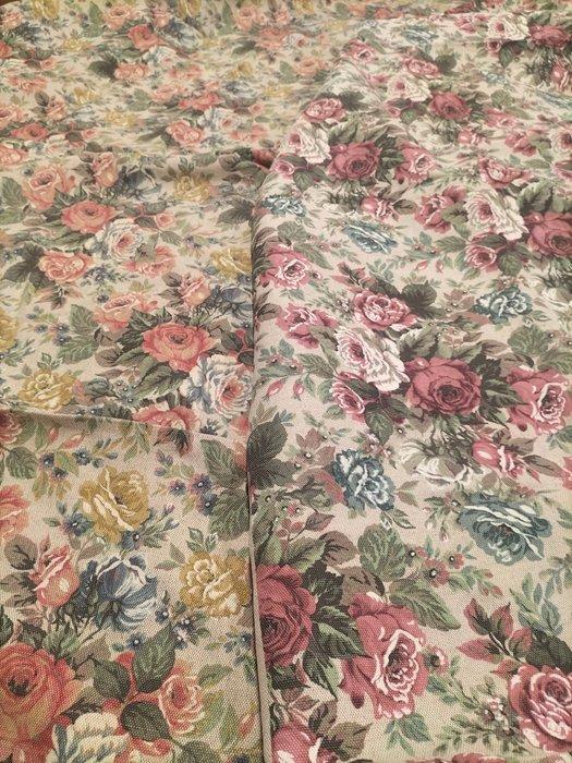 Introvabile coppia di tessuti in cotone darredo vintage, Antiek en Kunst, Antiek | Kleden en Textiel