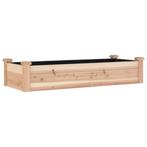 Plantenbak verhoogd met voering 120x45x25 cm massief vure..., Huis en Inrichting, Verzenden, Nieuw