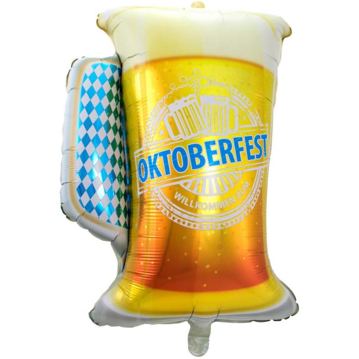 Helium Ballon Oktoberfest Bierpul 80cm leeg, Hobby en Vrije tijd, Feestartikelen, Nieuw, Verzenden