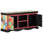 vidaXL TV-kast Multikleur 100 x 35 x 50 cm Massief mangohout, Huis en Inrichting, Minder dan 50 cm, Verzenden, Nieuw, Minder dan 100 cm