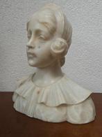 A. TREFOLONI - Beeld, Bust of a Woman - 23 cm - Albast,, Antiek en Kunst