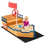 Kinder Piratenboot Houten Zandbak met Zitbank Houten Piraat, Kinderen en Baby's, Speelgoed | Buiten | Zandbakken, Nieuw, Verzenden