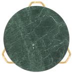 Salontafel 65x65x42 cm echt steen met marmeren textuur groen, Verzenden, Nieuw