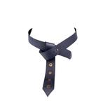 Louis Vuitton - Black Leather Tie the Knot Eyelet Belt Size