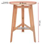 Statafel inklapbaar Massief Hout Ø80cm (Meubelen, Interieur, Huis en Inrichting, Verzenden