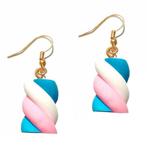 Fako Bijoux® - Oorbellen - Spekjes - Candy - Blauw/Wit/Roze, Verzenden, Nieuw