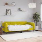 Slaapbank Geel Fluweel 80x200 - Nu als Tweedekansje! 35%..., Nieuw, Ophalen of Verzenden, 80 cm, 200 cm