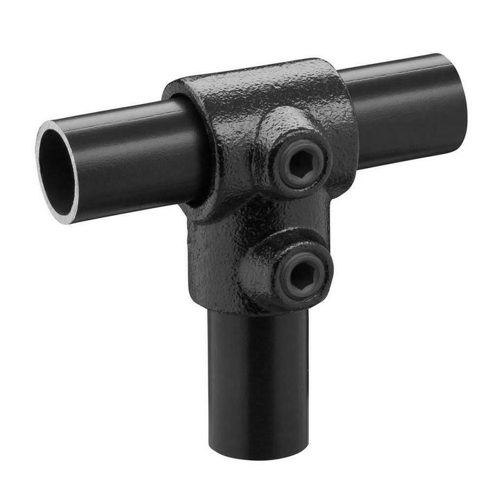 Buiskoppeling Kort T-Stuk Ø 26,9 mm Zwart Gelakt Staal, Doe-het-zelf en Verbouw, IJzerwaren en Bevestigingsmiddelen, Nieuw, Verzenden