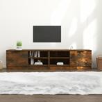 vidaXL Tv-meubelen 2 st 80x35x36,5 cm bewerkt hout gerookt, Huis en Inrichting, Kasten | Televisiemeubels, Nieuw, Verzenden