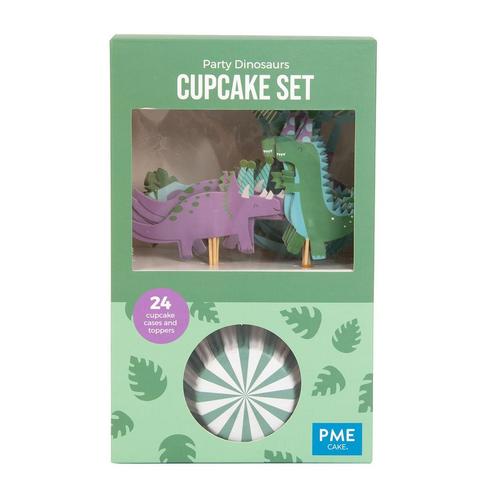 PME Cupcake Set Party Dino 24st., Hobby en Vrije tijd, Taarten en Cupcakes maken, Nieuw, Verzenden