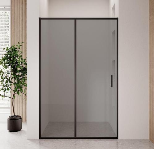 Douchewand Calgary 100 x 190 cm Zwart – Getint 8 mm, Doe-het-zelf en Verbouw, Sanitair, Nieuw, Douche, Verzenden
