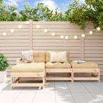 vidaXL 4-delige Loungeset massief grenenhout, Tuin en Terras, Verzenden, Nieuw, 4 zitplaatsen, Loungeset