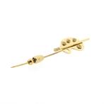 Gouden reversspeld, dasspeld | Schilderspalet (vintage), Sieraden, Tassen en Uiterlijk, Broches, Ophalen of Verzenden, Gebruikt