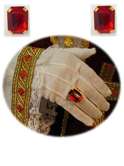 Ring rechthoek met rode steen, Diversen, Sinterklaas, Verzenden