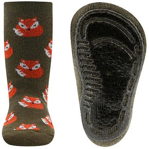 Antislipsok Ewers - Donkergroen met Oranje Vosjes-31/34 NIEU, Kinderen en Baby's, Kinderkleding | Schoenen en Sokken, Nieuw, Ophalen of Verzenden