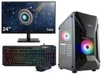 AMD Ryzen 5 RGB 6-Core Budget Game PC SET COMPLEET met 24..., Computers en Software, Desktop Pc's, Nieuw, Ophalen of Verzenden