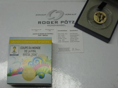 50 Euro goud Fifa voetbal Wm Brasilien 2014 Frankreich We..., Postzegels en Munten, Munten | Europa | Euromunten, Verzenden