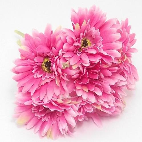 Zijde Gerbera bundel 7st Hot Pink Zijde Mini Gerbera bundel, Huis en Inrichting, Woonaccessoires | Kunstplanten en Kunstbloemen