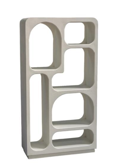 Side Table Japandi Organische Vakkenkast | Hout | 85x35x160c, Huis en Inrichting, Tafels | Sidetables, Ophalen