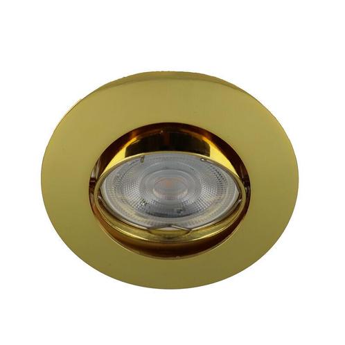 Gouden inbouwspot Lenx, kantelbaar, rond, Huis en Inrichting, Lampen | Spots, Nieuw, Ophalen of Verzenden