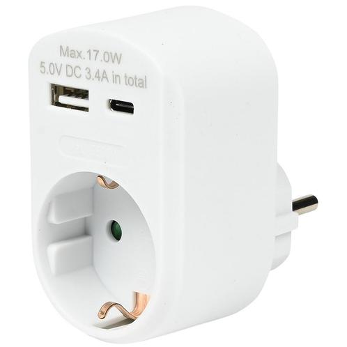Benson Stopcontact met USB-A en USB-C - Snel opladen - Wi..., Doe-het-zelf en Verbouw, Elektra en Kabels, Nieuw, Ophalen of Verzenden