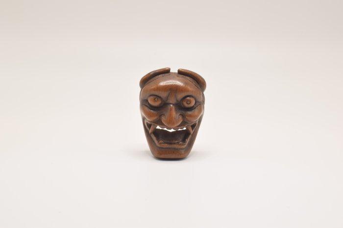 Set van 3 Japanse boxwood netsuke – Hannya-masker, Daikoku, Antiek en Kunst, Antiek | Overige Antiek
