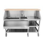 Mobiel Cocktail Bar Station | Bedieningsbalie Roestvrij, Zakelijke goederen, Horeca | Meubilair en Inrichting, Verzenden, Nieuw in verpakking