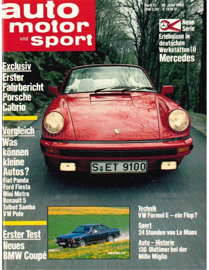 1982 AUTO MOTOR UND SPORT 13 DUITS, Boeken, Auto's | Folders en Tijdschriften