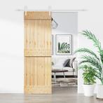 vidaXL Schuifdeur met beslag 70x210 cm massief grenenhout, Verzenden, Nieuw