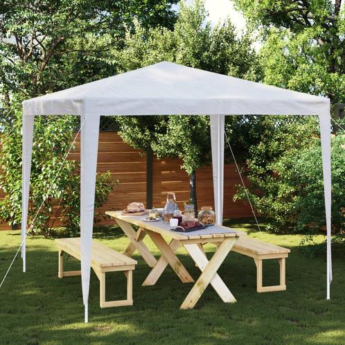 vidaXL Partytent 2,5x2,5 m wit, Tuin en Terras, Partytenten, Partytent, Nieuw, Verzenden