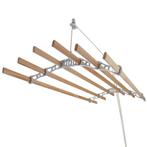 Droogrek Ophangbaar Plafond - Wit - 140cm (L) x 56cm (B) x, Tuin en Terras, Droogmolens en Wasrekken, Verzenden, Nieuw